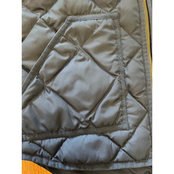 J.Crew Womens Quilted Navy Blue Puffer Vest Pockets Gold Zipper - Picture 5 of 9